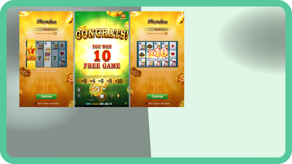 Mega Ace · Tampilan Aplikasi 55RP